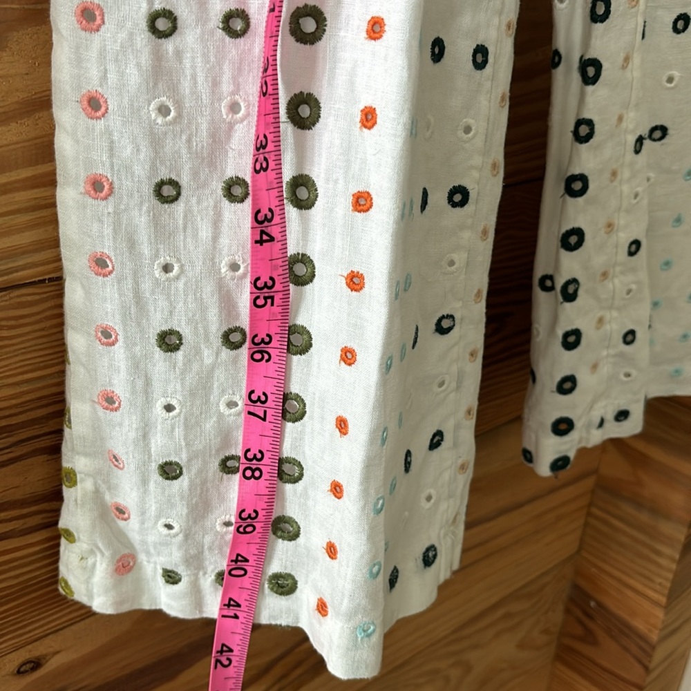 Ett:twe Anthropologie white rayon wide leg size 2 pants - Picture 4 of 7